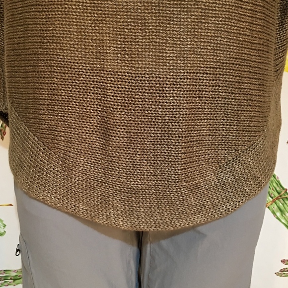 Vince Brown Short Sleeve Oversized Sweater Size S - Picture 5 of 8